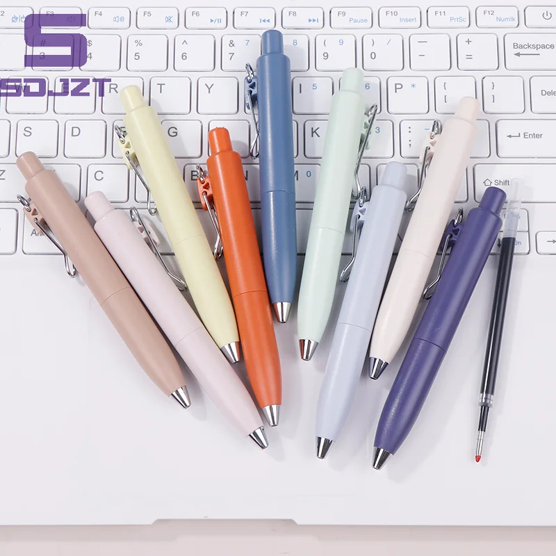 0.5mm Small Thick Core Fat Mini Pocket Pen Neutral Quick Dry Waterproof Uniball One Push Portable