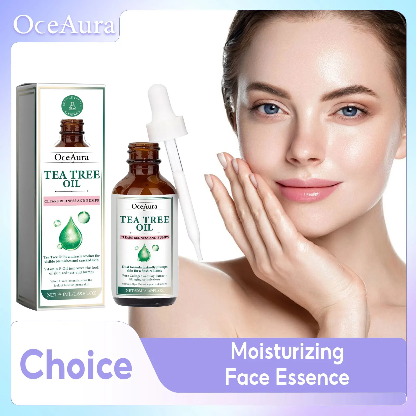 Tea Tree Oil Acne Removal Serum Narrow pore Smooth skin Fade Fine Line Remove Blackheads Repair Sensitive Redness Facial Essence