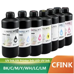 UV Hard Ink 1000ML UV Ink For Epson XP600 TX800 XP-600 L800 L805 L1800 R290 R300 1390 1400 1410 1430 DX5 DX7 DX10 UV Printer