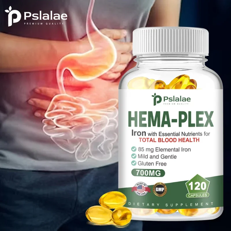 HEMA-PLEX Iron - Helps Improve Energy Levels, Red Blood Cell Function and Blood Circulation Maintain A Healthy Immune System