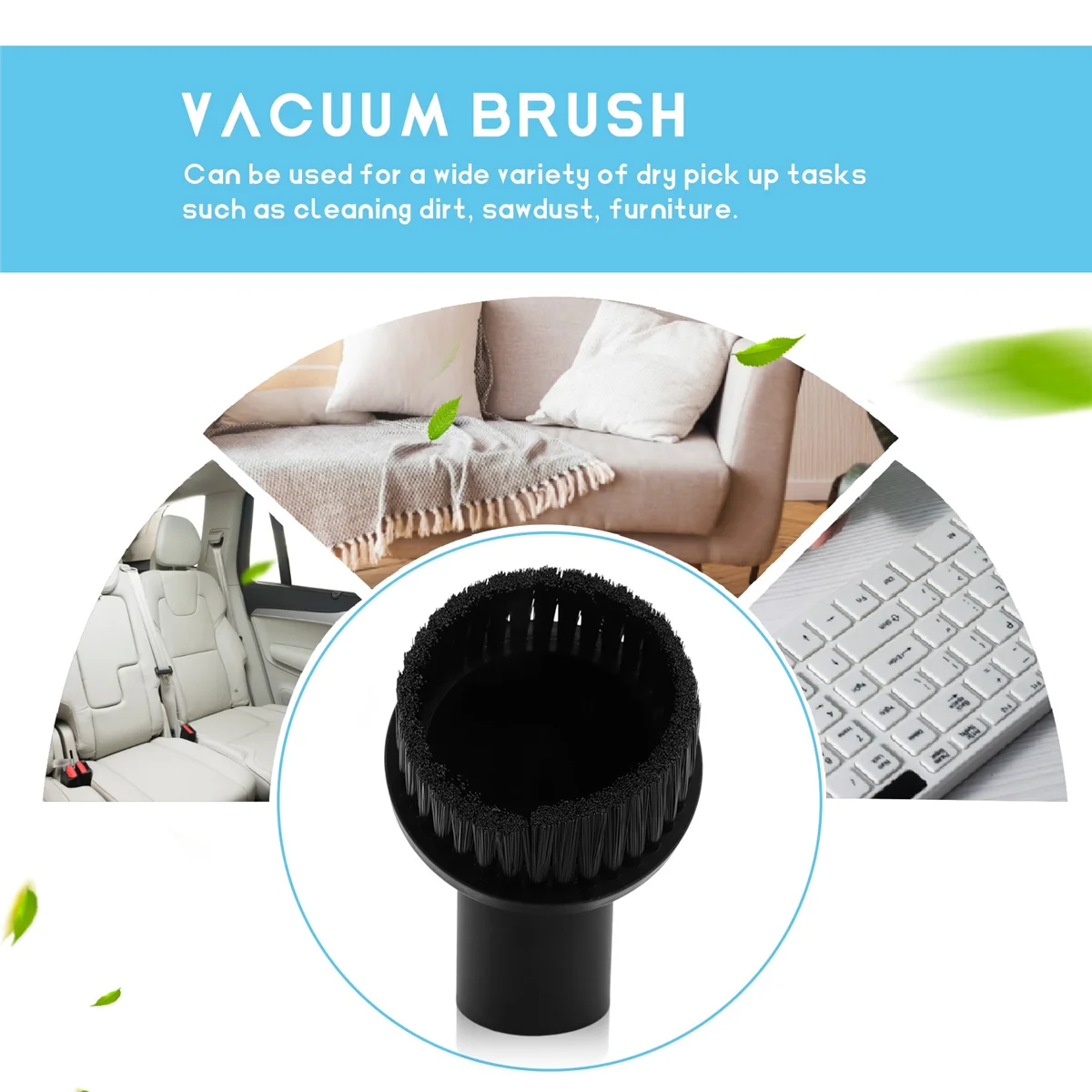 Brosse à poussière universelle pour aspirateur, outil anti-poussière pour livres, accessoires de rêve, 1 pièce, 3/8 pouces