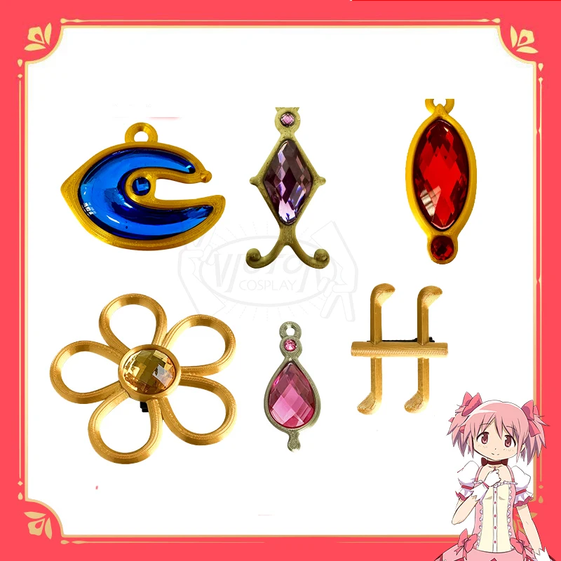 Anime Puella Magi Madoka Magica Kaname Madoka Akemi Homura Soul Gem Model Props Pendant Tomoe Mami Cosplay Hairpin Headwear