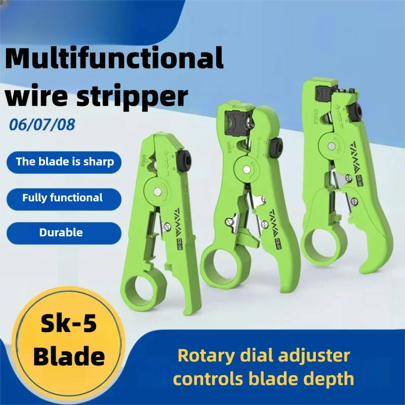Multifunctional Fiber Optic Cable Stripper CS-06/07/08 SK-5 Blade Wire Stripping Tool for Network Cable/Fiber Optic