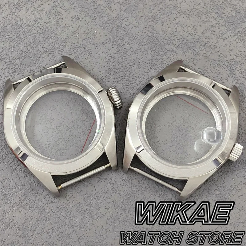 

38 мм сапфировое стекло серебряный корпус для часов 10 бар водонепроницаемый подходит NH34 NH35 NH36 ETA2824 PT5000 Mingzhu Miyota механизм Запчасти для часов