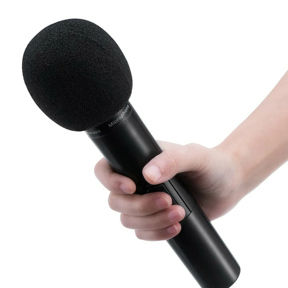 

10 Pcs Microphone Protective Cover KTV Thicken Voice Tube Black Windshield Singing Stage Conference Dance Practical