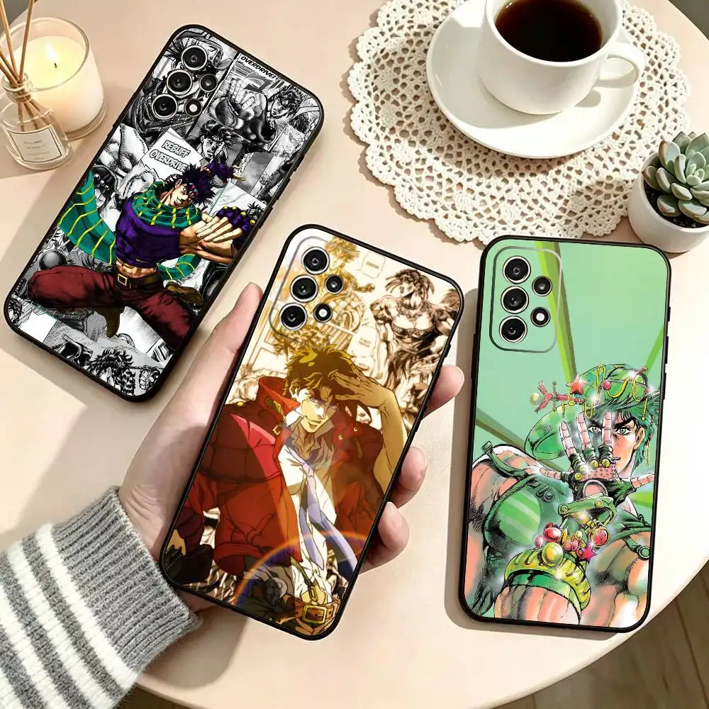 JOJO2 J-Joseph J-Joestar Phone Case For Samsung S25,S24,S21,S22,S23,S30,Ultra,S20,Plus,Fe,Lite,Note,10,Black Cover