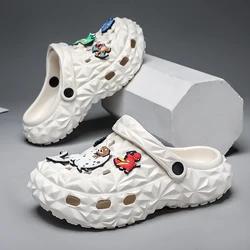 Nowe pantofle dziecięce dziewczęce sandały drewniaki Cute Cartoon dinozaur dziecięce letnie buty Sneaker dziewczęce pantofle