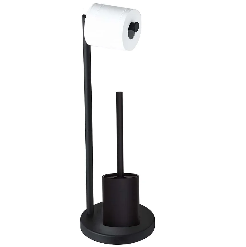 Imagem -05 - Floor-to-teto Toilet Brush Holder Standing Paper Towel Holder Aço Inoxidável