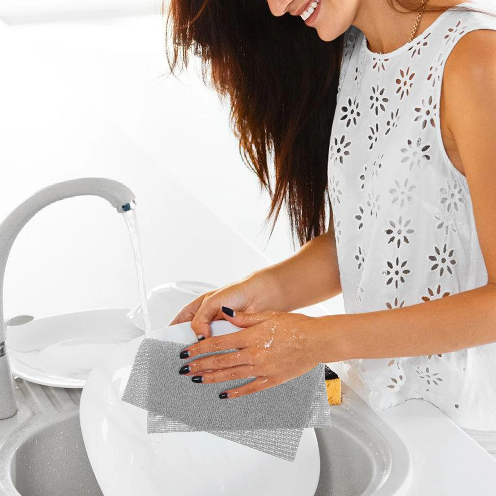 

Dish Towel Kitchen Cleaning Cotton Washcloths Multi-Function For Dishes Bowls Glass Oil Stains Home Accessories Kitchen