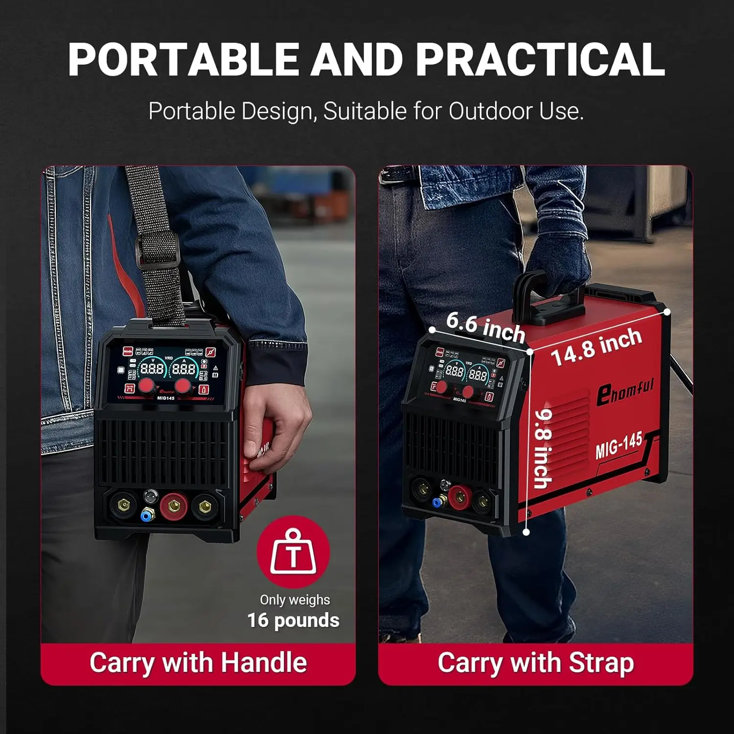 4-in-1多機能溶接機、110V/220V両電圧対応、MIG/TIG/スティック溶接機、ヘルメットと手袋付き