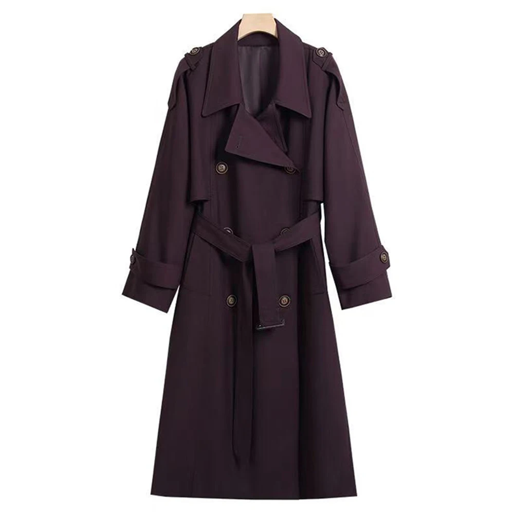 

Женская ветровка Jaxmonoy 2026: Новинка Весна-Осень, Дизайнерский тренч с поясом, Приталенное длинное пальто, Модная повседневная верхняя одежда для женщин