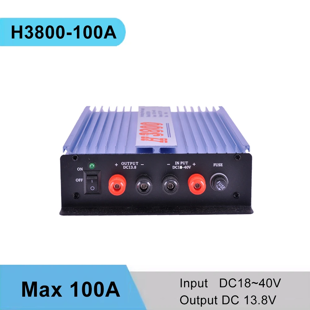 H3800 Transformer 24V To 13.8V 100A/65A Power Regulator For Mobile Two Way Car Radio 18V-40V Input DC 13.8V 65A /100A Output