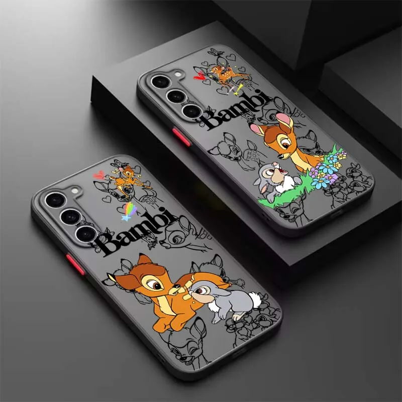 

Disney Bambi Anime For Samsung A56 A42 A36 A34 A33 A32 A23 A16 A04 A03 Note 20 5G Frosted Translucent Phone Case