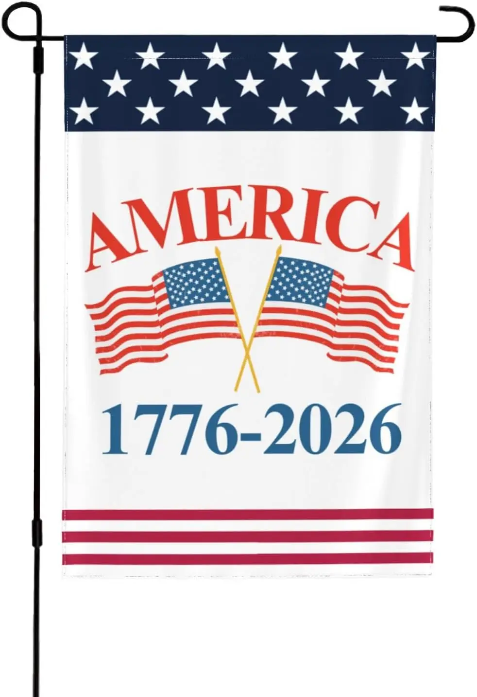 250th Birthday small flags 1776 2026 250 Years Anniversary Yard Flag 12x18 Small Garden Banner No Flagpole LLP LLX uui