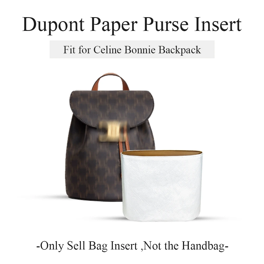 

Dupont Paper Purse Organizer Insert Fit for Celine Bonnie Backpack Zipper Inside Storage Bag In Bag Makeup Storage Bag Insert