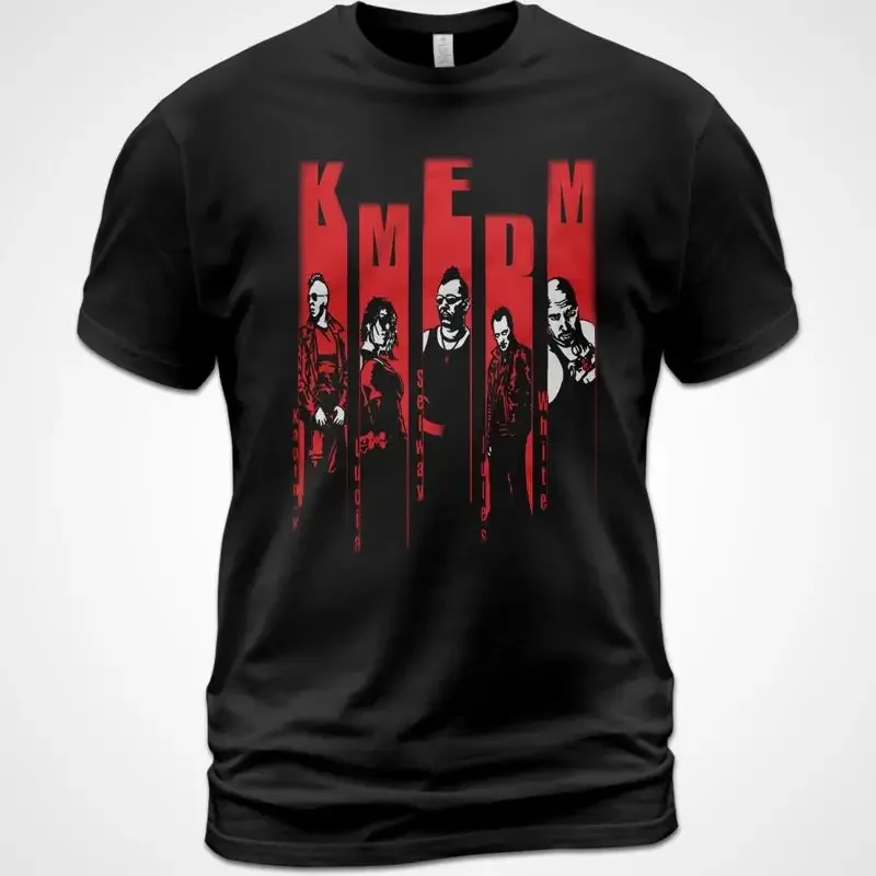 Camiseta de algodón KMFDM álbum Sascha Konietzko Lucia Cifarelli Andy Selway