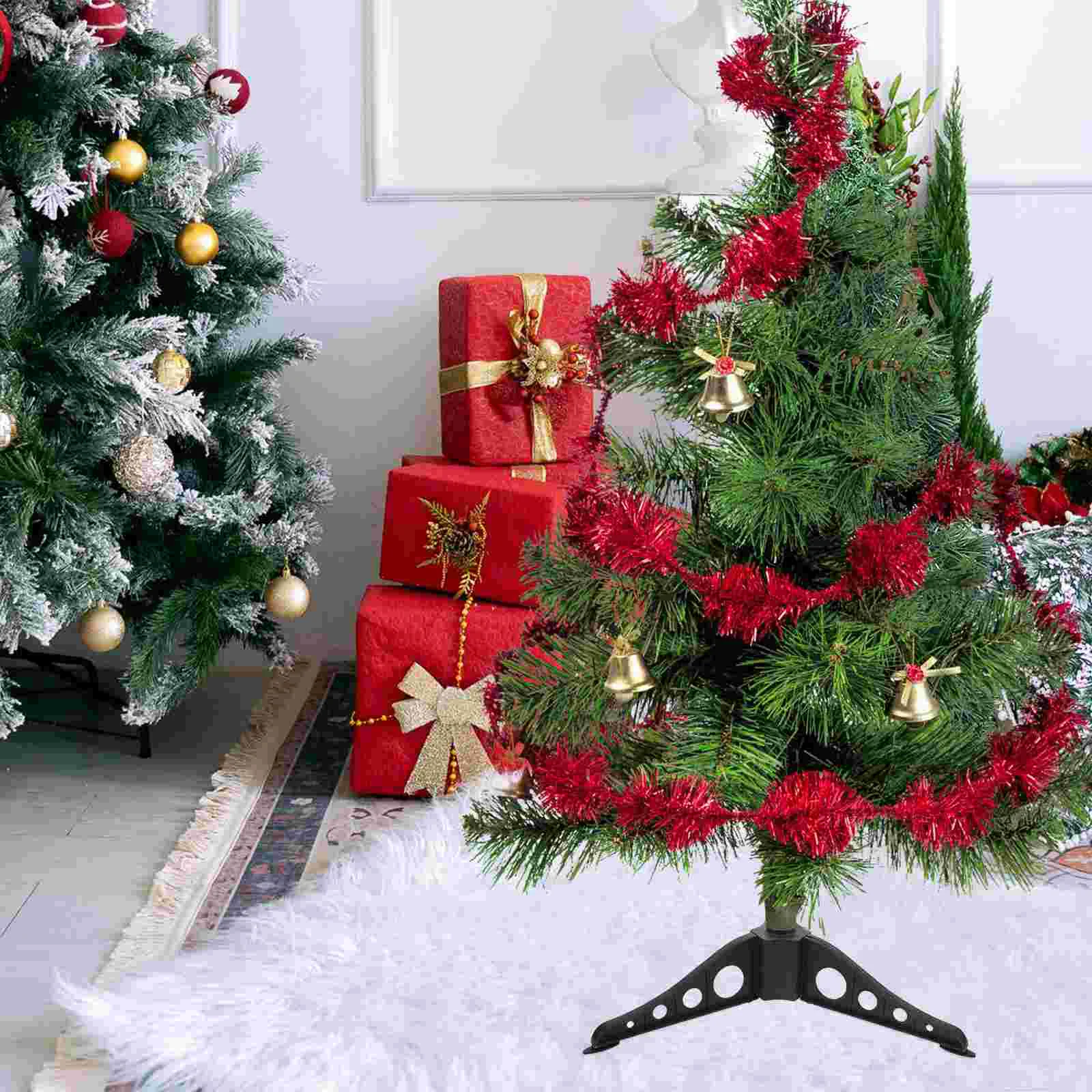 4 Pcs Christmas Tree Stand Xmas Bracket Base Home Fake Sturdy Replace Stands for