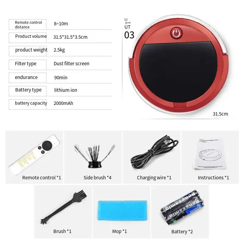 روبوت كنس منزلي ذكي، مكنسة كهربائية صغيرة جديدة، ماكينة كنس أوتوماتيكية بالكامل وقابلة لإعادة الشحن