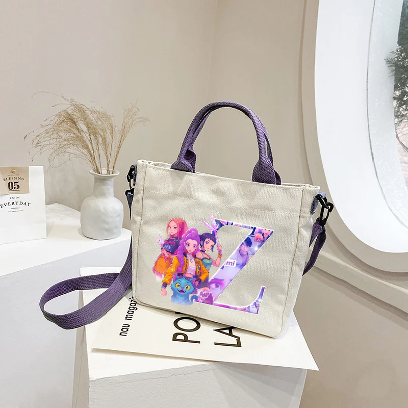 

K Pop Demon Hunters сумка через плечо женская Kawaii мультфильм аниме сумки на плечо с принтом модная портативная сумка для девочек подарок на день рождения
