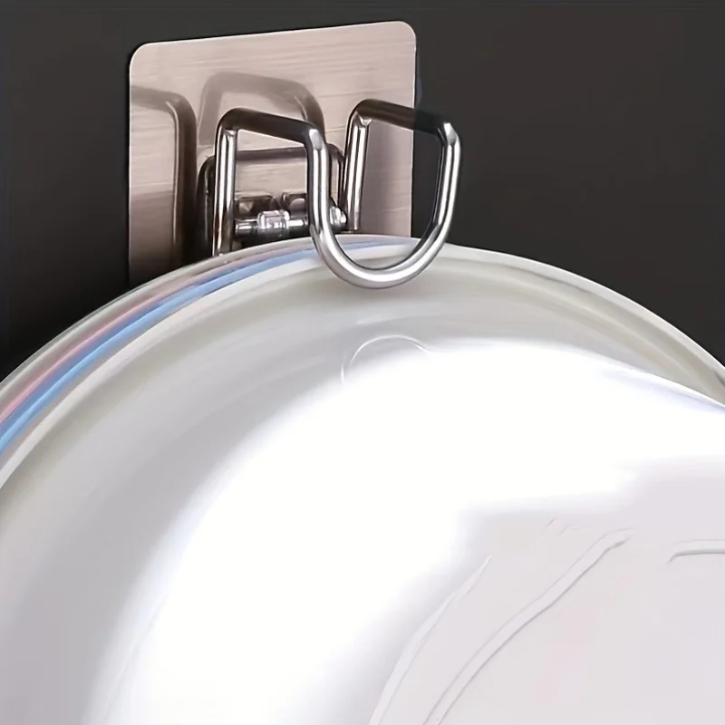 1Pcs Stainless Steel Washbasin Hook Multifunction Punch-free Kitchen Bathroom Rack Basin Storage Rack Towel Hanging Holder