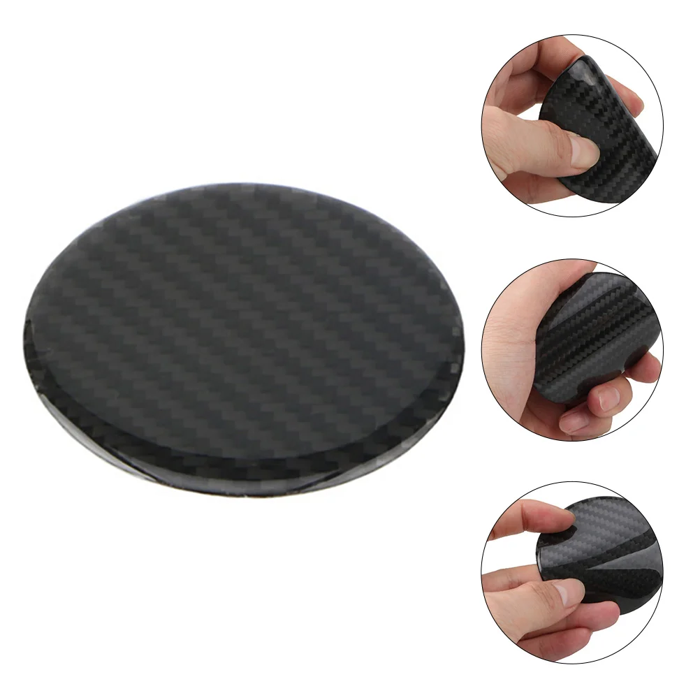 Round Water Coaster Car Coasters Cup Placemat Real Carbon Fiber Anti- Slip Pad Cushions