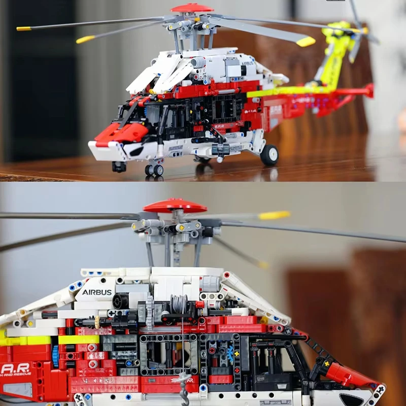 42145 Technical Airbus H175 Rescue Helicopter Model Assembly Model Gift 2001PCS Brick Children's Educational Toy