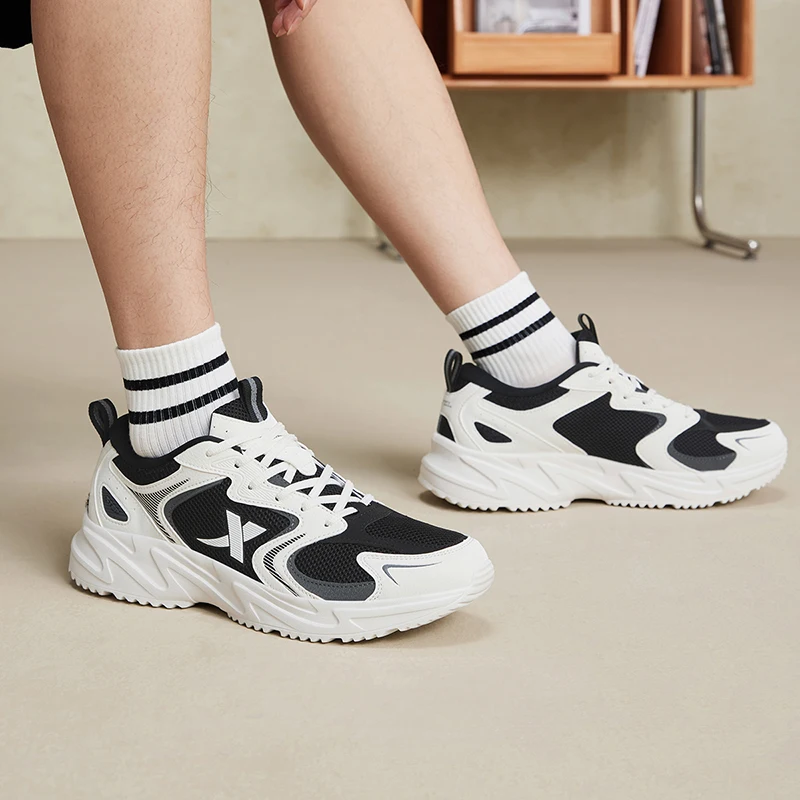 Xtep Casual Shoes For Men 2024 Summer Durability Men\'s Sports Shoes Wear-Resistant Lace Up Non-Slip Outdoor Shoes 876219320026