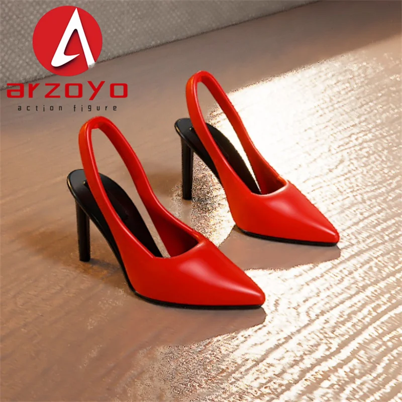 Buty na wysokim obcasie w skali 1/6, seksowne, damskie, model z PVC, pasują na figurki żołnierzyki TBL JIAOU o wysokości 12 cali.