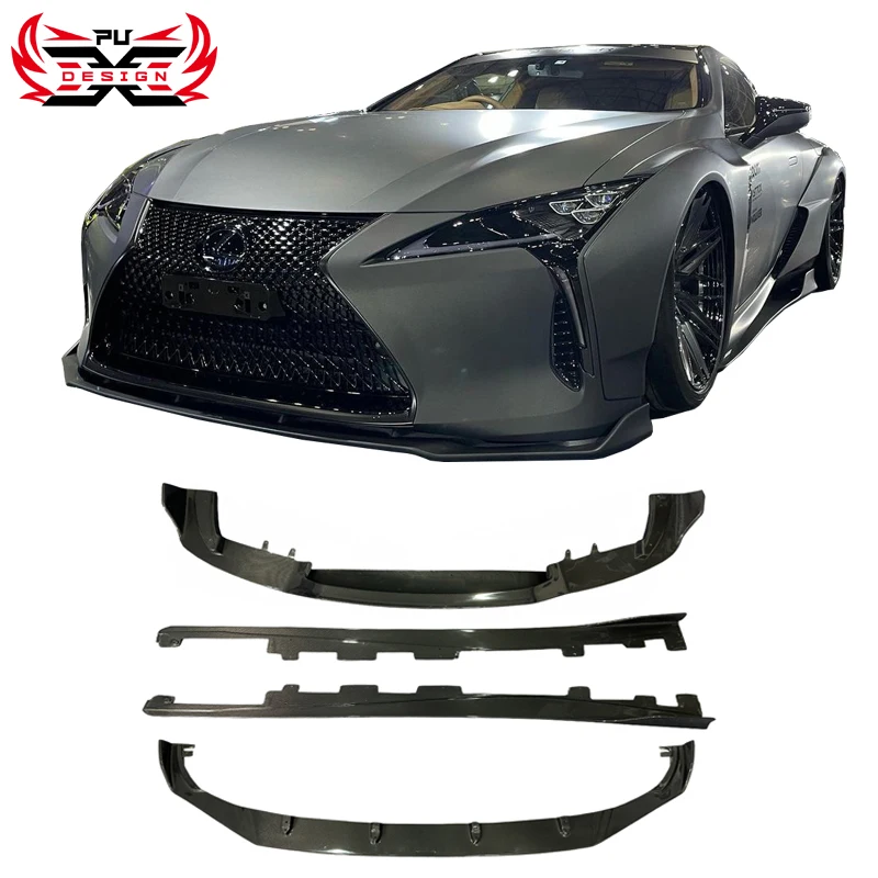 Carbon Fiber Front Bumper Lip Front Splitter Rear Diffuser  Side Skirts For Lexus LC500 LC500H Body kit