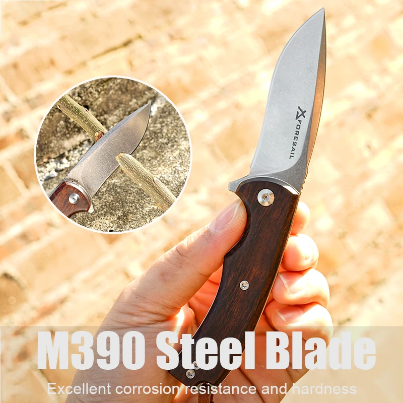 M390 Powdered Steel Folding Knife Camping  Outdoor Survival Pocket knife Fishing and Hunting Knife EDC Tools Paring knife