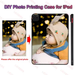 DIY Case for iPad Pro Air 13 11 2024 6 5 4 3 2 1 Mini 2022 2021 2020 Custom Tablet Protect Cover Soft Photo Name Print Pad Shell