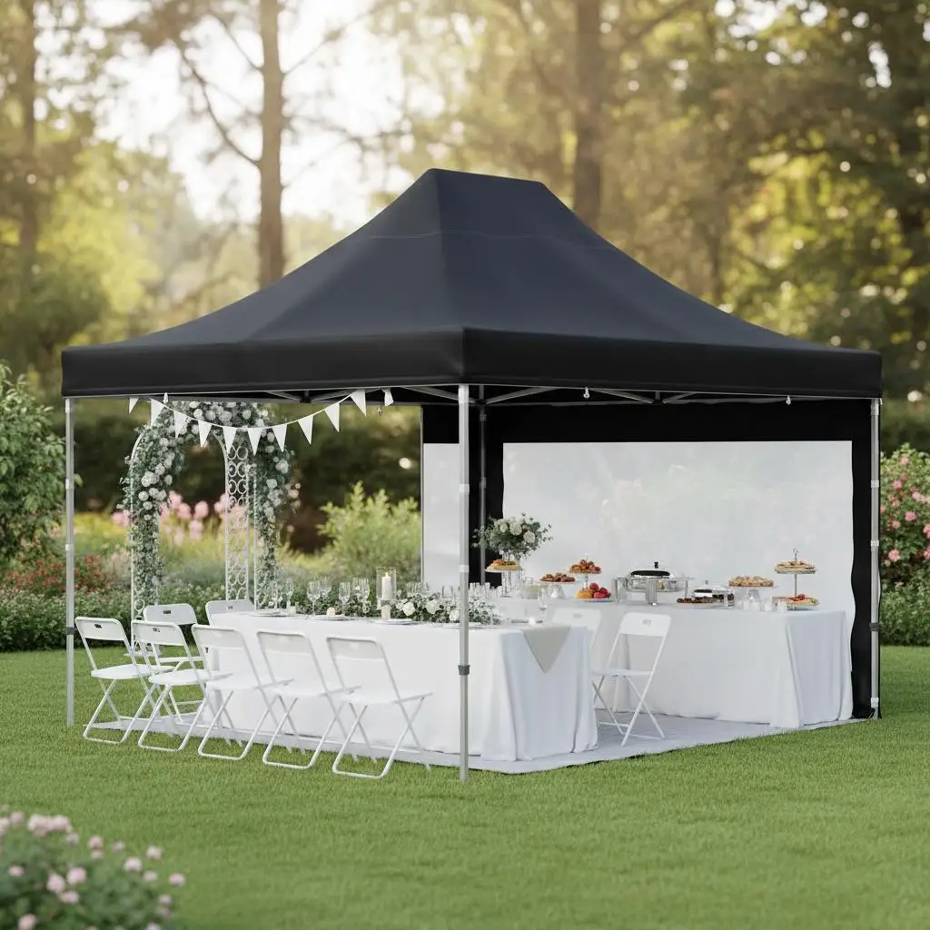 

Палатка-шатер Pop Up Canopy, 10 x 10 футов, уличная беседка для патио со съемными боковыми стенками и сумкой на колесах, устойчивая к УФ-излучению, водонепроницаемая.