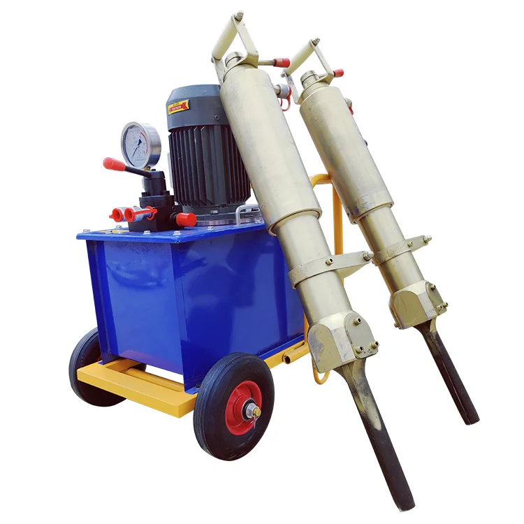 Portable Electric Hydraulic Piston Rock Splitter Factory Wholesale Hydraulic Break Hammer Compressor Machine for Stone Motor