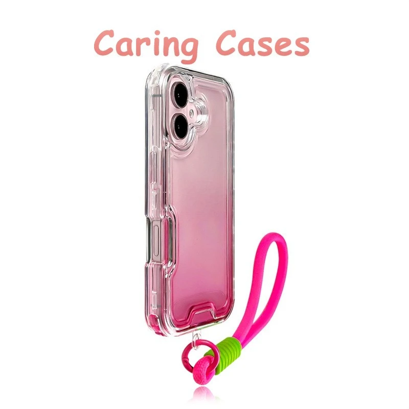 حافظة لهاتف آيفون 17 برو ماكس شفافة 3 في 1 مقاومة للصدمات وغطاء صلب سميك متوافق مع آيفون 16 15 14 13 12 11