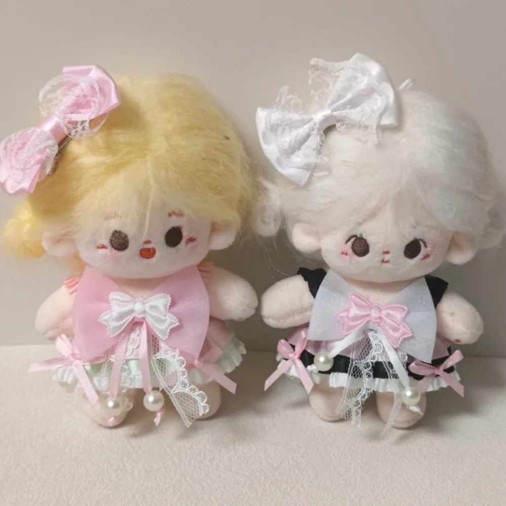 Hedgehog camiseta 10cm algodão boneca roupas listrado chapéu terno roupas de boneca roupa engraçado adorável boneca vestir-se conjunto presente das crianças