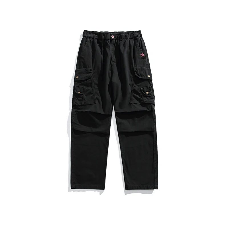 Spring Autumn Men's Workwear Pants Straight Casual Hiking Trousers Multi-Pocket Mountain System Loose Fit Comfortable Jeans