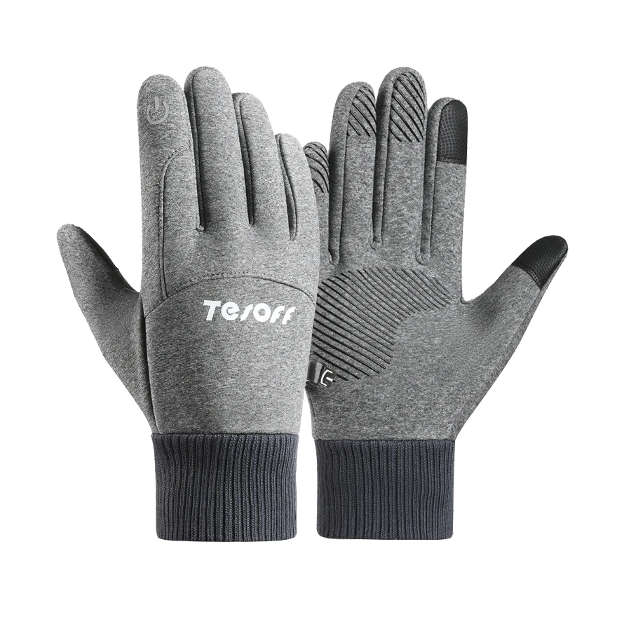 Cycling gloves for men, winter outdoor sports, anti-slip, lined for warmth, touchscreen compatible, windproof for cycling and sk