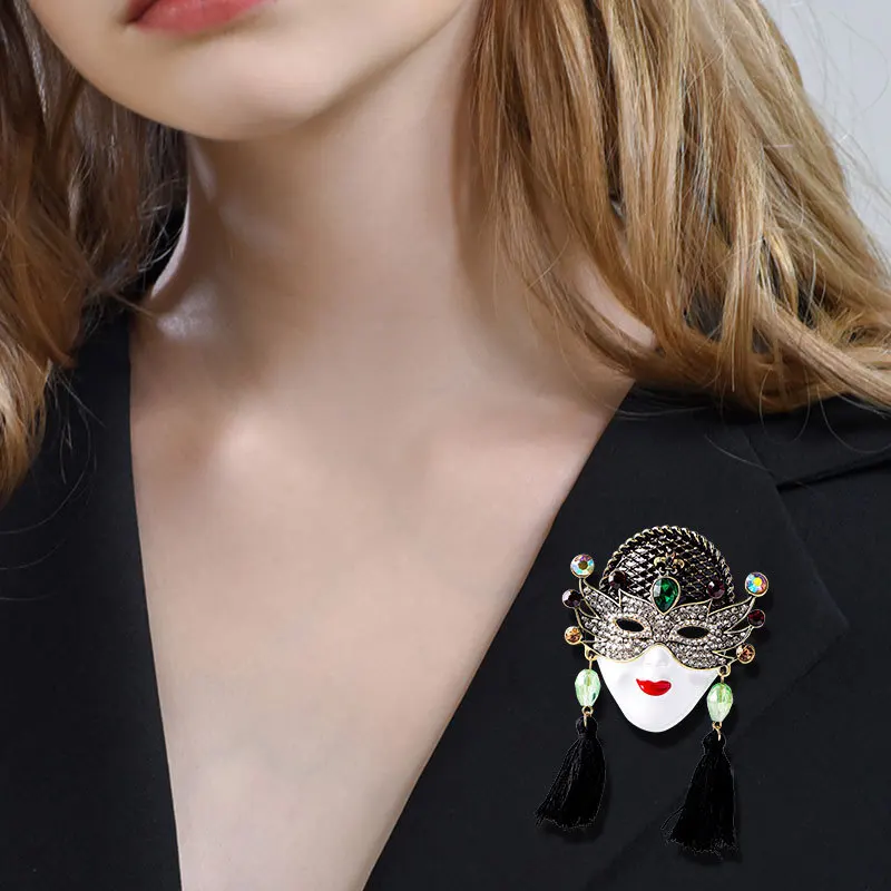 Grande Broche de Luxe en Clip Brcorporelle pour Femme, Accessoires de Vêtements, Cadeau de Bijoux, Masque de Reine, Offre Spéciale