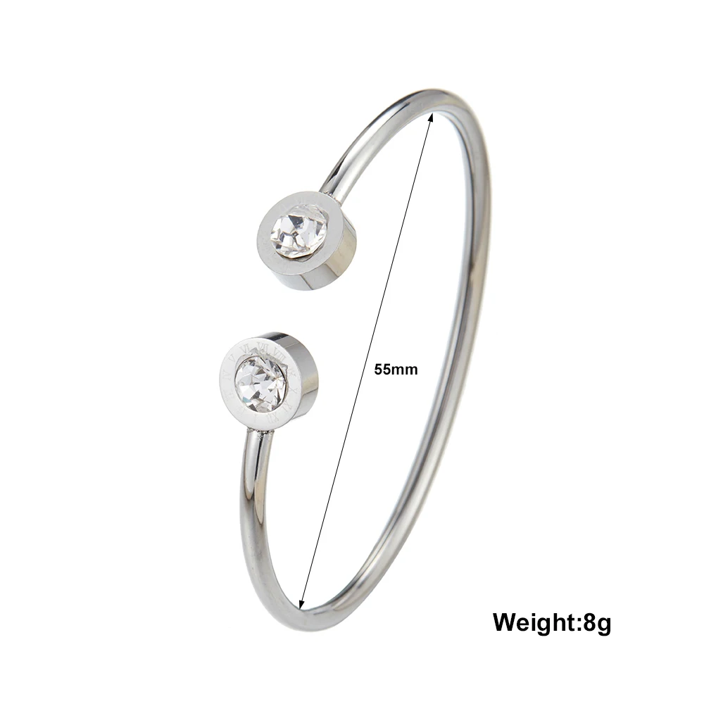 Original design stainless steel gold-plated bracelet Roman numerals simple zircon bracelet ladies gift hot sale free shipping