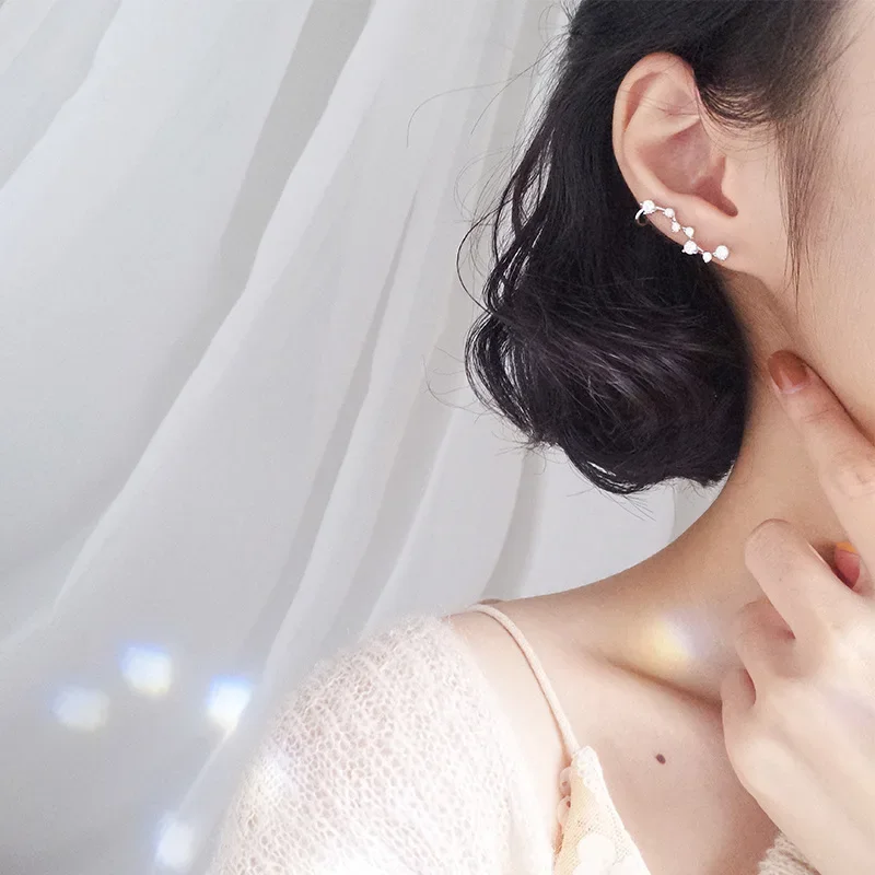 New Hot Fashion 925 Sterling Silver Star zircon Earrings for Women Girls Gift Fashion Statement Jewelry