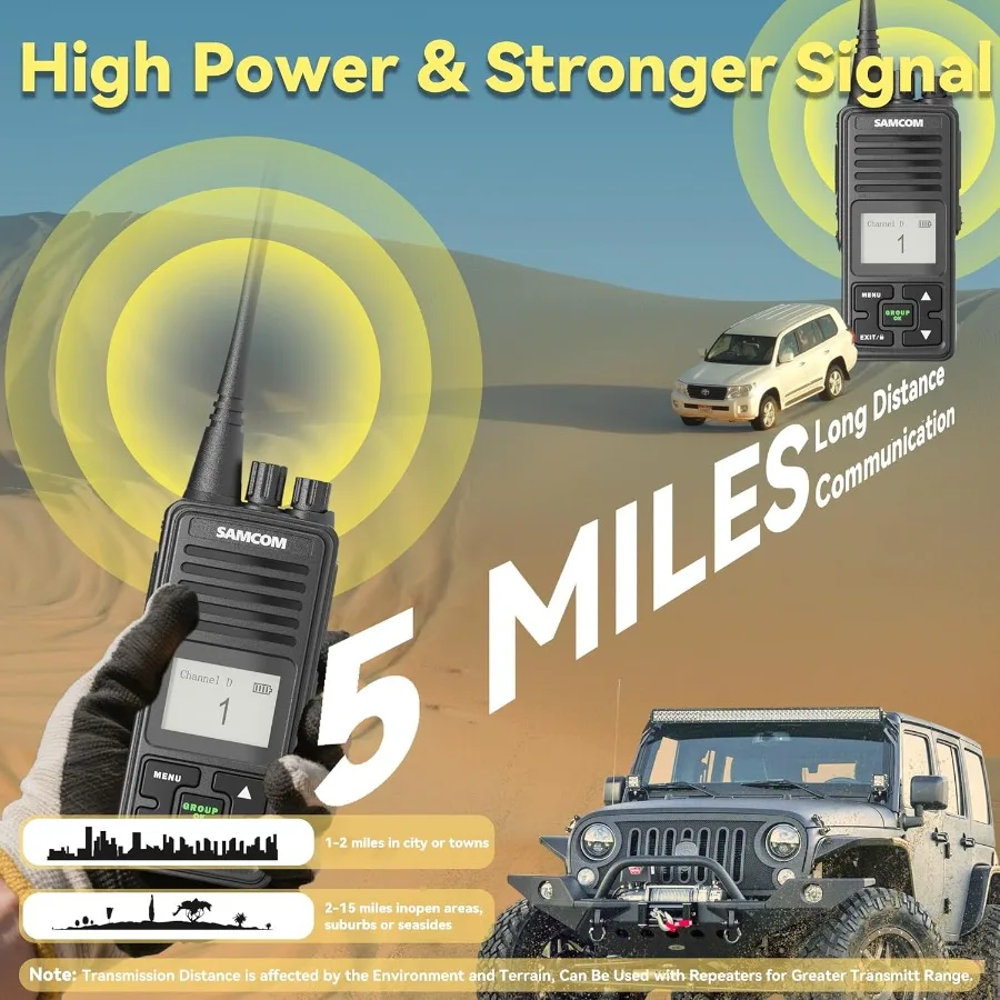 FPCN10A أجهزة اتصال لاسلكية للبالغين راديو طويل المدى ثنائي الاتجاه 6 عبوات أجهزة راديو محمولة باليد UHF ثنائية الاتجاه مع سماعة أذن 3000 مللي أمبير في الساعة R