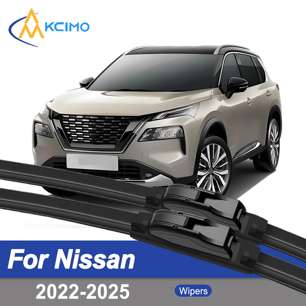 

Premium Rubber Durable Silent Windshield Wiper Blades 2pcs for Nissan X-Trail T33 2022-2025 Rogue Front Wiper Blades Set