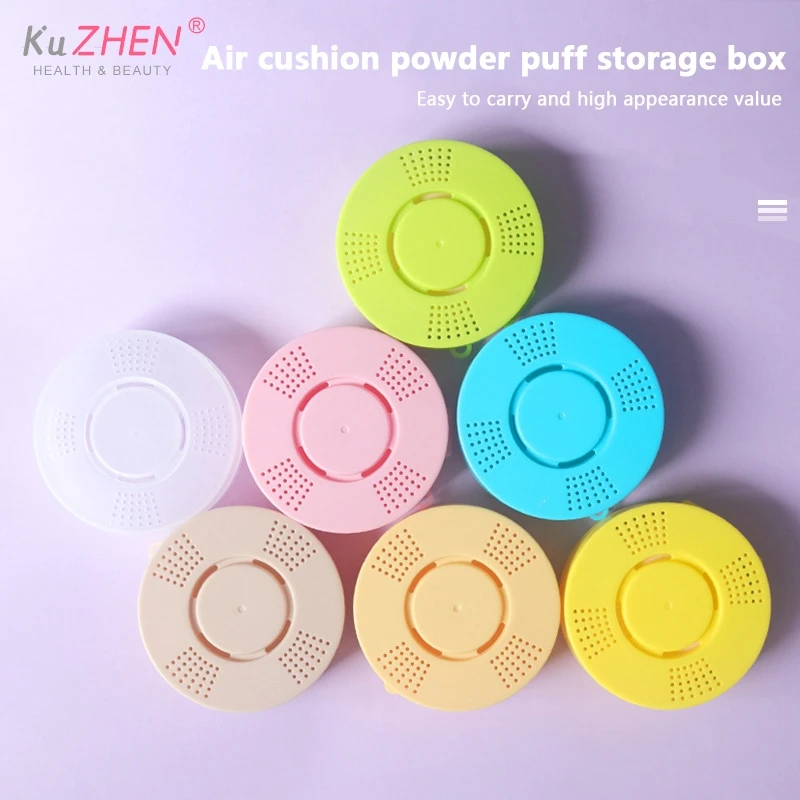 Cosmetic Puff Box Makeup Sponge Holder Air Cushion Container Storage Case Protable Cosmetic Puff Holder Box Dustproof Breathable