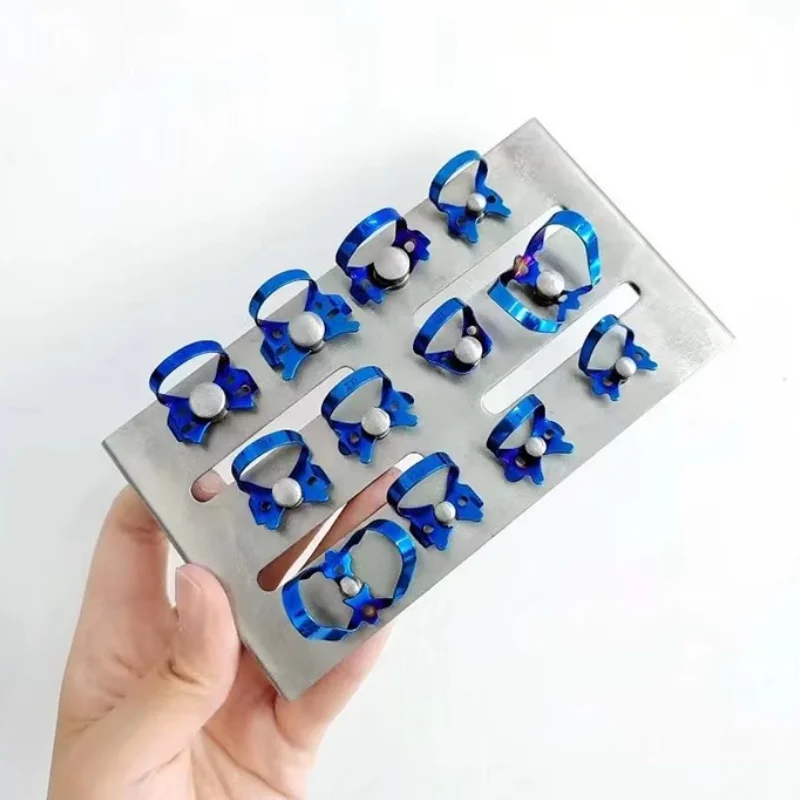 12 Pcs Dental Endodontic Rubber Dam Clamps Restorative Barrier Clips Dam Clamp Sheets Dentist Equipment