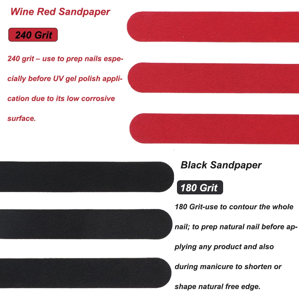 50/100 pçs dupla face lixa de unhas 180/240 grit madeira manicure buffer para manicure profissional salão de beleza ferramenta de fornecimento de unhas