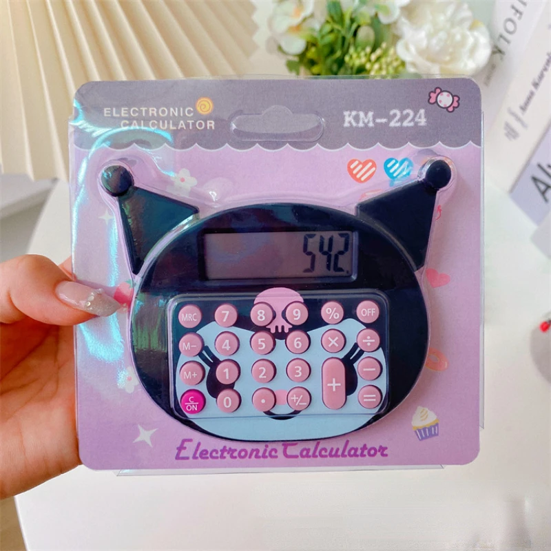 8 Digits Sanrio Hello Kitty Mini Calculator Anime Portable Calculator Office Accounting Tool School Students Stationery Gifts