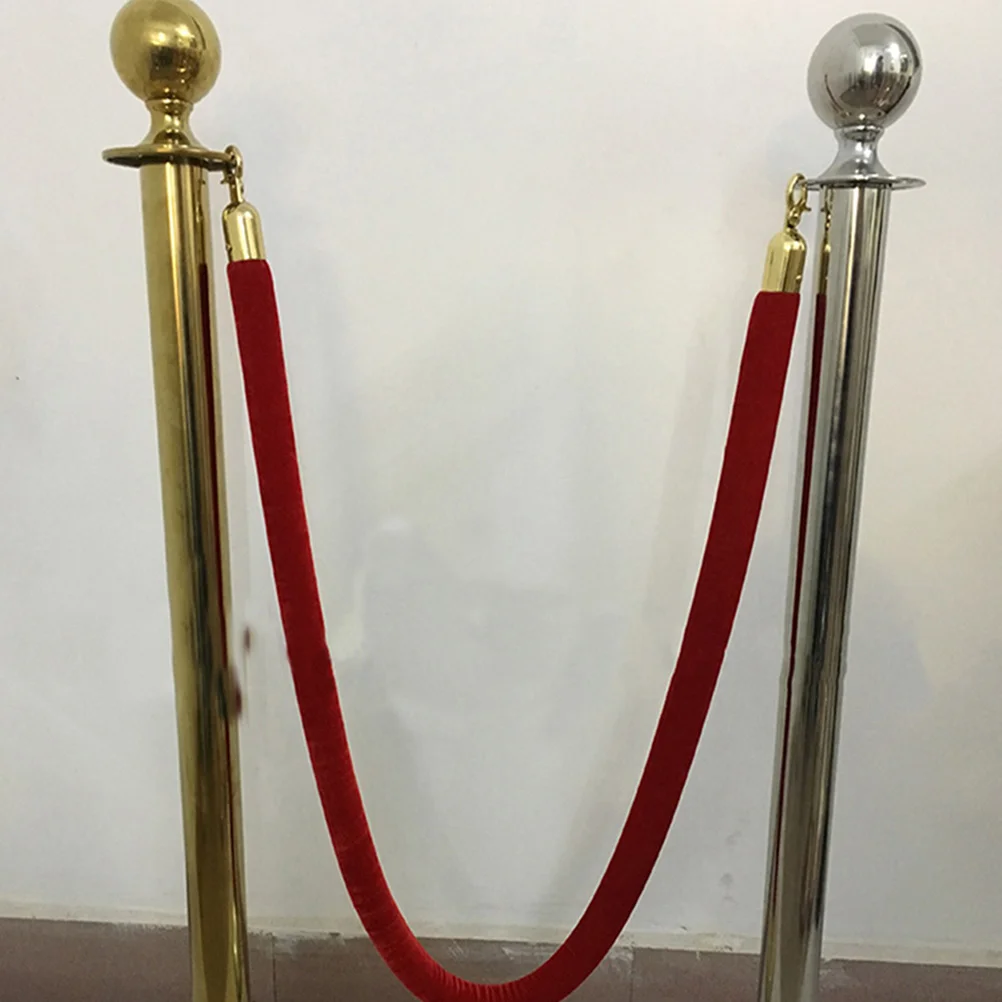 Stanchion Rope Crowd Control Rope Queue Barrier Rope Cordon Lanyard Guard Bar Lanyard Small Metal Decorative Reusable Rope