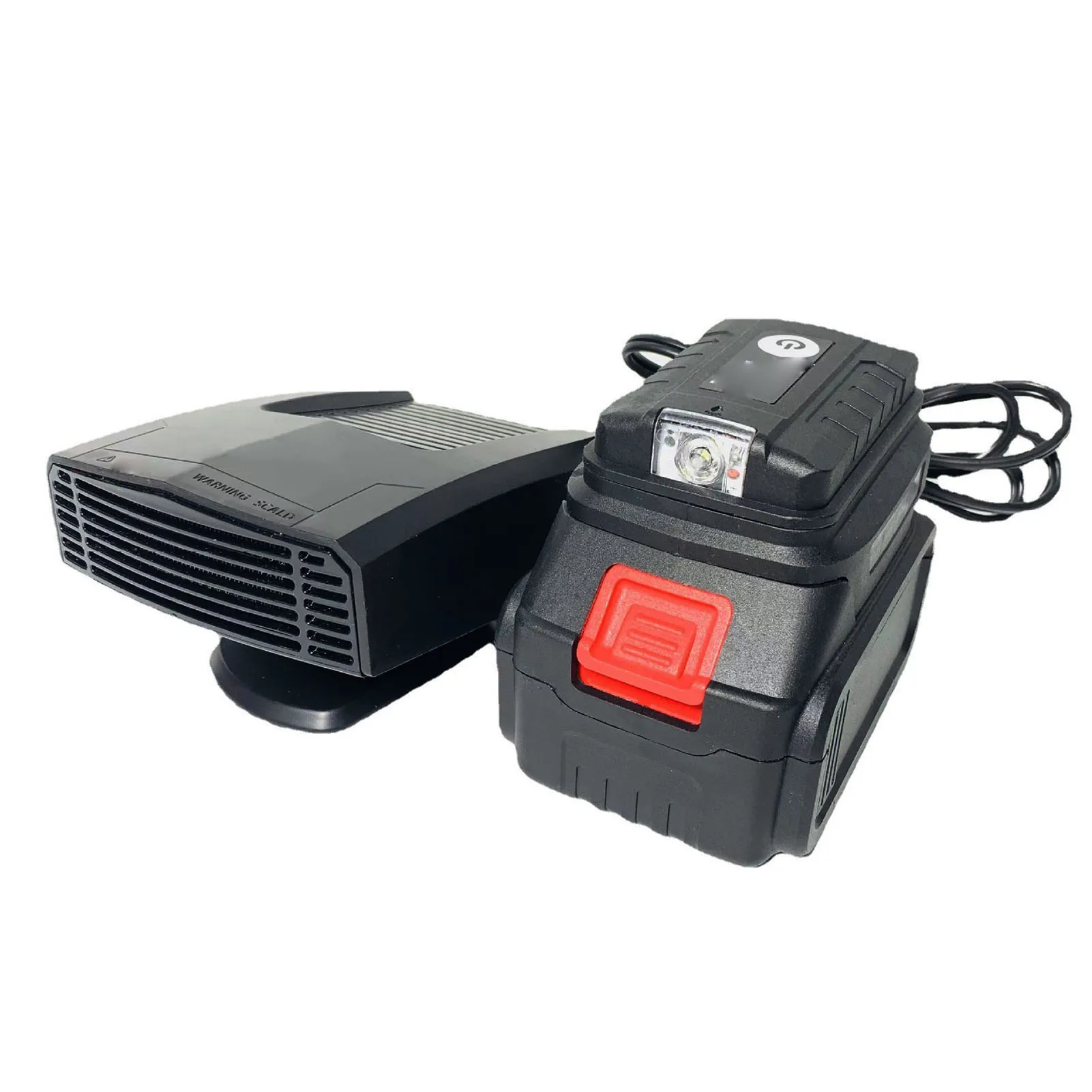 

Портативный обогреватель на батарейках с двумя USB-портами, автомобильный обогреватель-отпариватель с LED-подсветкой для мастерских, заводов и строительных площадок