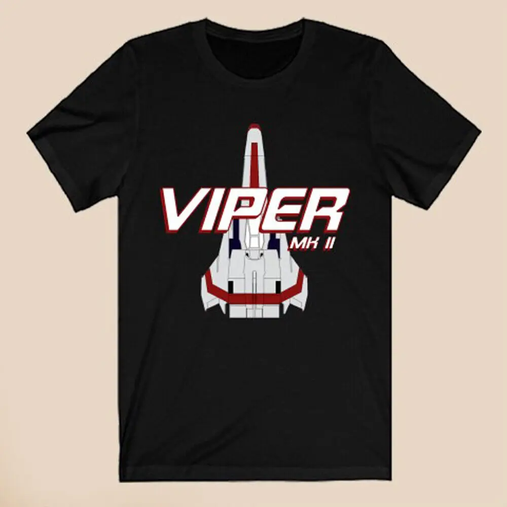 Battlestar Galactica Viper Ship Men's Black T-Shirt Size S-5XL