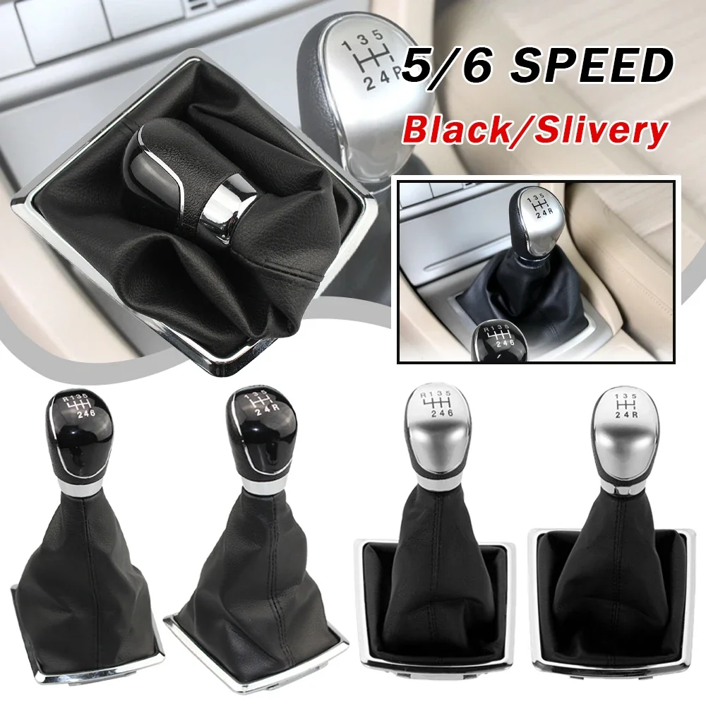 High-quality 5 6 Speed Gear Shift Knob Leather Gaiter Boot For Ford Focus 2 MK2 2005 - 2011 Fiesta Kuga 08-12 Car Accessories